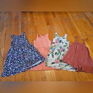 Lot Bundle Girls Size Small Sleeveleas Dresses Romper